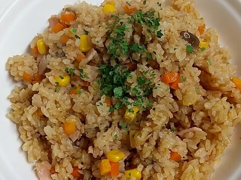 スパイスから作る！簡単♪ハムのカレーピラフ